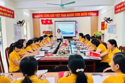 TRƯỜNG MẦM NON XUÂN HÒA TỔ CHỨC TẬP HUẤN HƯỚNG DẪN XÂY DỰNG VÀ THỰC HIỆN KẾ HOẠCH GIÁO DỤC CÁ NHÂN  CHO TRẺ EM KHUYẾT TẬT LỨA TUỔI MẦM NON HỌC HÒA NHẬP TRONG CSGD MẦM NON