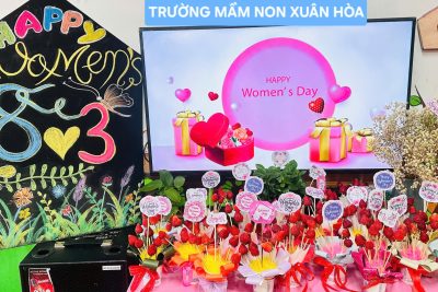CÔ VÀ TRÒ TRƯỜNG MẦM NON XUÂN HÒA  VỚI CÁC HOẠT ĐỘNG Ý NGHĨA CHÀO MỪNG NGÀY 8/3